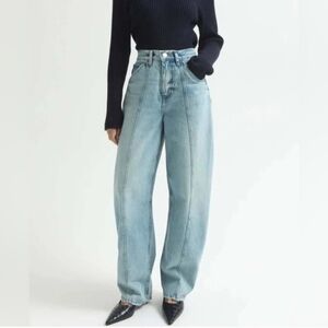 NWT DALA Lido Flat Seam Barrel Jean Size 25